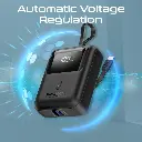 Promate-10000mAh Ultra Compact 35W SuperSpeed™ Power Bank with Built-In USB-C Cable-BLACK 