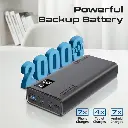 بروميت بنك طاقة صغير الحجم مع شحن ذكي بمنفذي USB-C PD بقوة 20 وات ومنافذ USB-A بقوة 22.5 وات باللون الأسود
