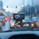 باورولوجي كاميرا لوحة القيادة ثنائية العدسة - لون أسود 