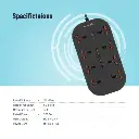 توصيلة كهرب 8 مقابس 3 متر مع مخارج يو اس بي بورودو بلو Porodo Blue 8 Ac Power