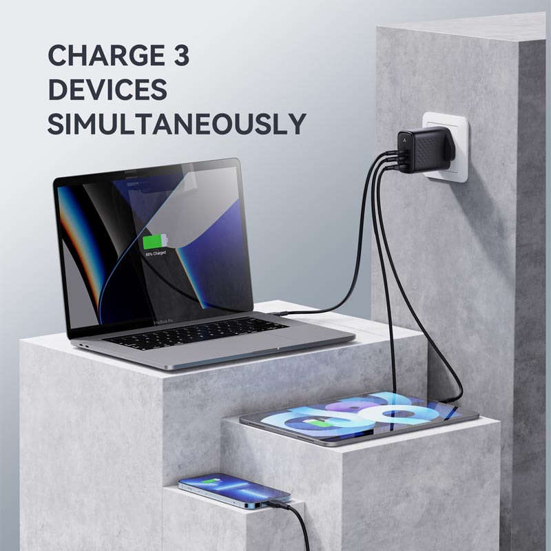 Voltme Revo 67 67W 2C+1A Wall Charge (Black)