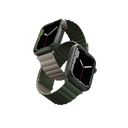 يونيك ريفكس - سوار لساعة ابل واتش مقاس 45/44/42/46/49 مم - الصنوبر الأخضر / رمادي داكن