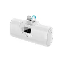  بروميت باور بانك فائق الصغر، 5000 مللي أمبير/ساعة، سريع الشحن، مع موصل Lightning مدمج، أبيض 