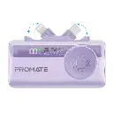 Promate Ultra-CompactFastChargingPowerBank with In-built USB-C, LightningConnectors & Apple Watch Charger purple