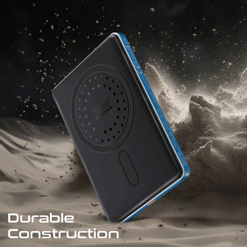 Promate  5000mAh Ultra-Slim Aluminum Crafted MagSafe Compatible Wireless Charging PowerBank