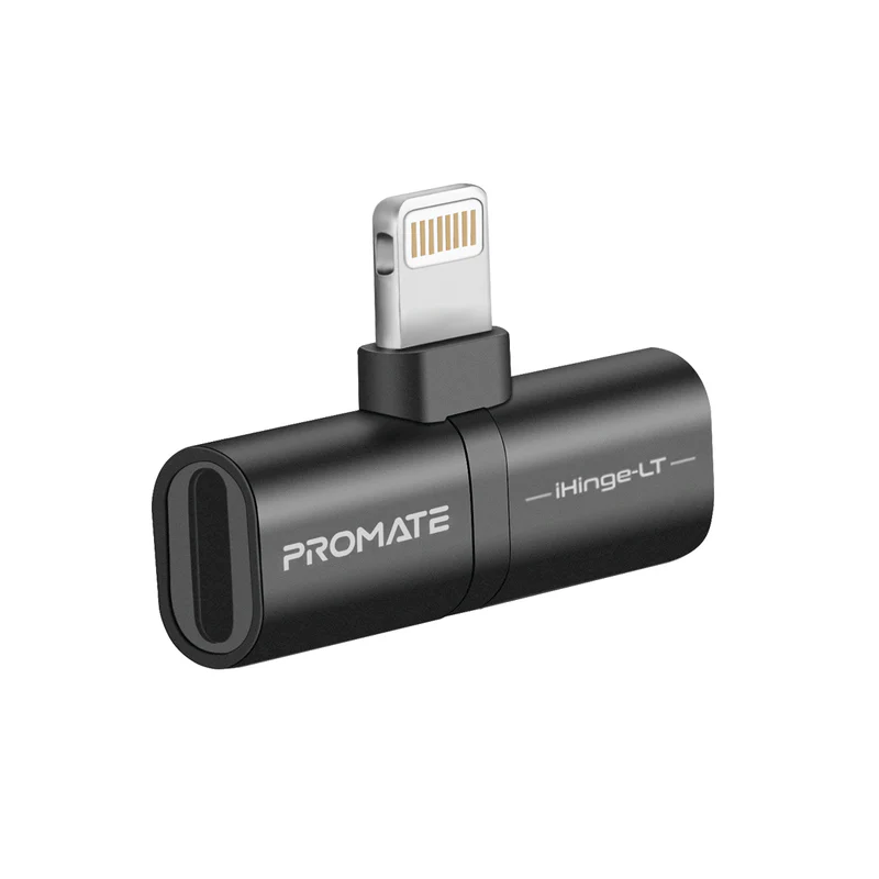 Promate 2-in-1 Audio & Charging Adaptor with Lightning Connector 