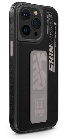 SkinArma Slate Grip-Stand Case for iPhone 15 Pro max - Grey