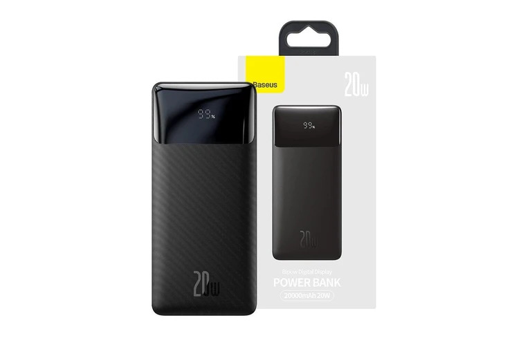 BASEUS CHARGER POWERBANK BIPOW 20000MAH, 20W (BLACK)