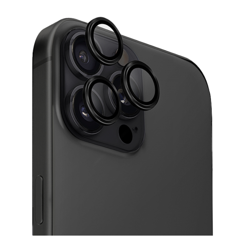 Uniq Optix Camera Lens Protector for iPhone 16/15/14 Pro & Pro Max – Midnight Black