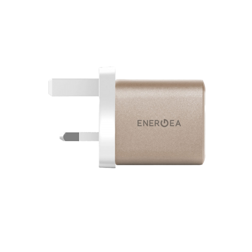Energea Ampcharge 1-Port USB-C and 1-Port USB-A 35W GaN Wall Charger - Gold