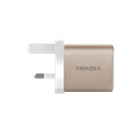 Energea Ampcharge 1-Port USB-C and 1-Port USB-A 35W GaN Wall Charger - Gold
