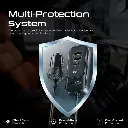 بروميت شاحن سيارة  بقوة 120 واط مع محور شحن متعدد المنافذ للمقعد الخلفي 