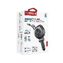  بروميت شاحن سيارة  متعدد المنافذ بقوة 88 وات مع كابلات USB-C مزدوجة قابلة للسحب 