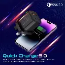 Promate Ultra-Fast Dual Port AC Charger with 25W Power Delivery and QC 3.0  black