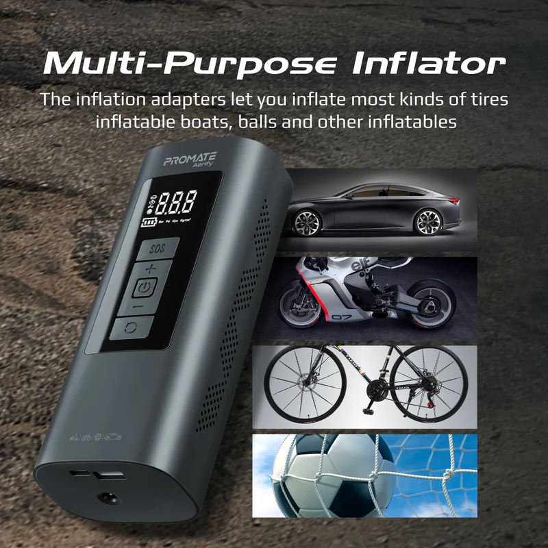 بروميت ضاغط هواء محمول -150PSI مع بنك طاقة - أسود 