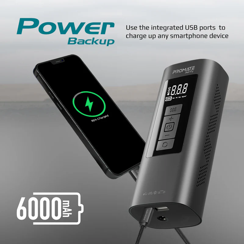 بروميت ضاغط هواء محمول -150PSI مع بنك طاقة - أسود 