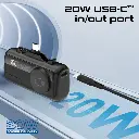 Promate Ultra-Compact Fast Charging Power Bank with In-built USB-C, Lightning Connectors & Apple Watch Charger r