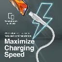 بروميت كابل USB-C فائق المرونة للشحن والبيانات /ابيض