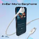 Promate MonoPod-LT Wired Mono Earphone with Lightning Connector white