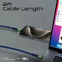 بروميت كيبل   60 واط من النوع C إلى النوع C - 2 متر أزرق 