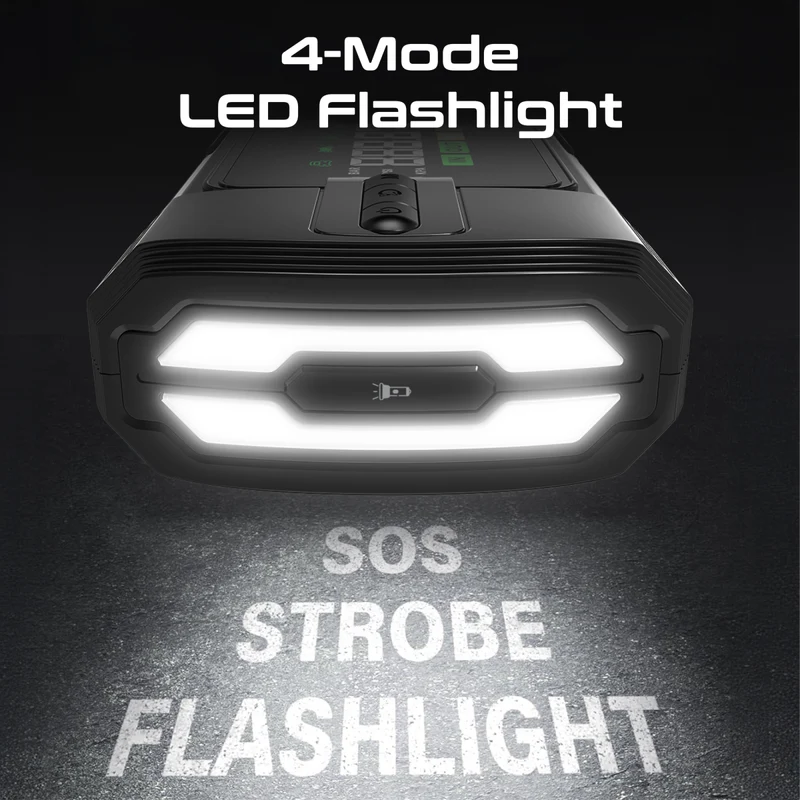 Promate 1200A/12V High-Capacity Jump Starter 150PSI Air Compressor with 12000mAh Power bank & Flashlight k  