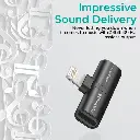 محول الصوت والشحن 2 في 1 من بروميت مع موصل لايتنينج