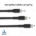 بروميت مجموعة كابلات  USB-C إلى Lightning عالية القوة 27 واط، 3 قطع 