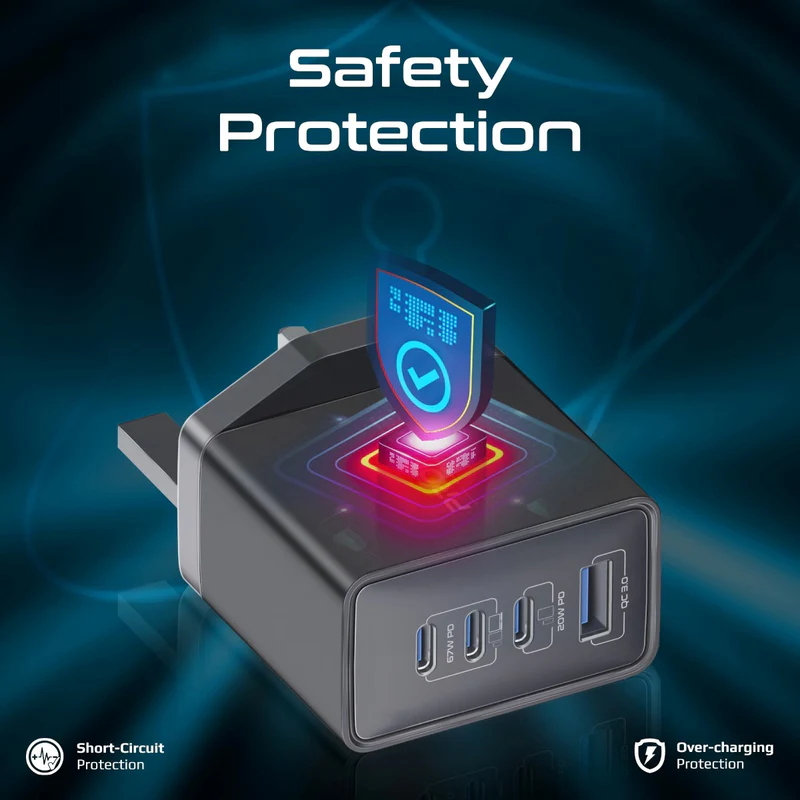 بروميت باور ديليفري GaN للشحن السريع بقوة 67 واط مع تقنية الشحن السريع 3.0 