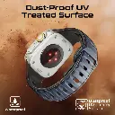 بروميت سوار ساعة الرياضي المتين من السيليكون ثنائي اللون، أزرق 