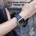 بروميت سوار ساعة الرياضي المتين من السيليكون ثنائي اللون، أزرق 