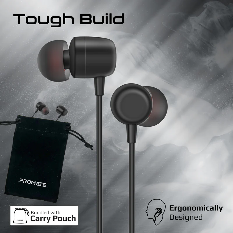  بروميت سماعات أذن ستيريو سلكية ENC  مريحة داخل الأذن بمنفذ USB-C باللون الأسود 