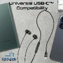  بروميت سماعات أذن ستيريو سلكية ENC  مريحة داخل الأذن بمنفذ USB-C باللون الأسود 