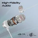  بروميت سماعات أذن ستيريو سلكية ENC مريحة داخل الأذن بمنفذ USB-C باللون الأبيض 