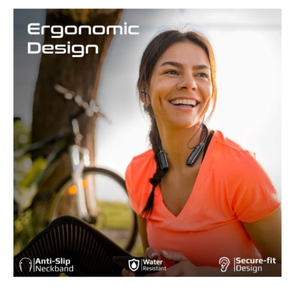 بروميت سماعات أذن لاسلكية لوش ديناميك، لون أسود 