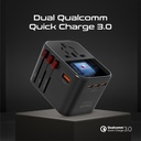 بروميت،محول سفر محول شحن GaN عالمي بمقبس تيار متردد 1840 واط، TripMate-GaN75 