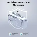 Promate Ultra-CompactFastChargingPowerBank with In-built USB-C, LightningConnectors & Apple Watch Charger Blue