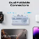 Promate Ultra-CompactFastChargingPowerBank with In-built USB-C, LightningConnectors & Apple Watch Charger Blue