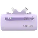 Promate Ultra-Compact Fast Charging Power Bank with Dual foldable USB-C™ & Lightning Connectors r 