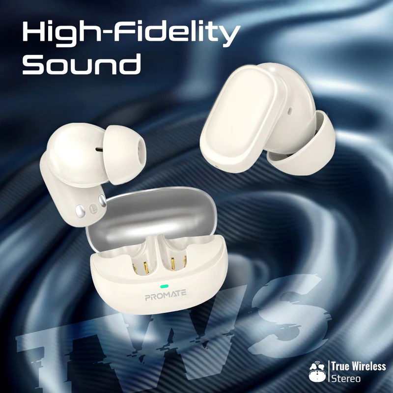 Promate High-Definition TWS Earbuds with Intellitouch White