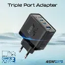 Promate 45W Power Delivery GaNFast™ Charger with Quick Charge 3.0