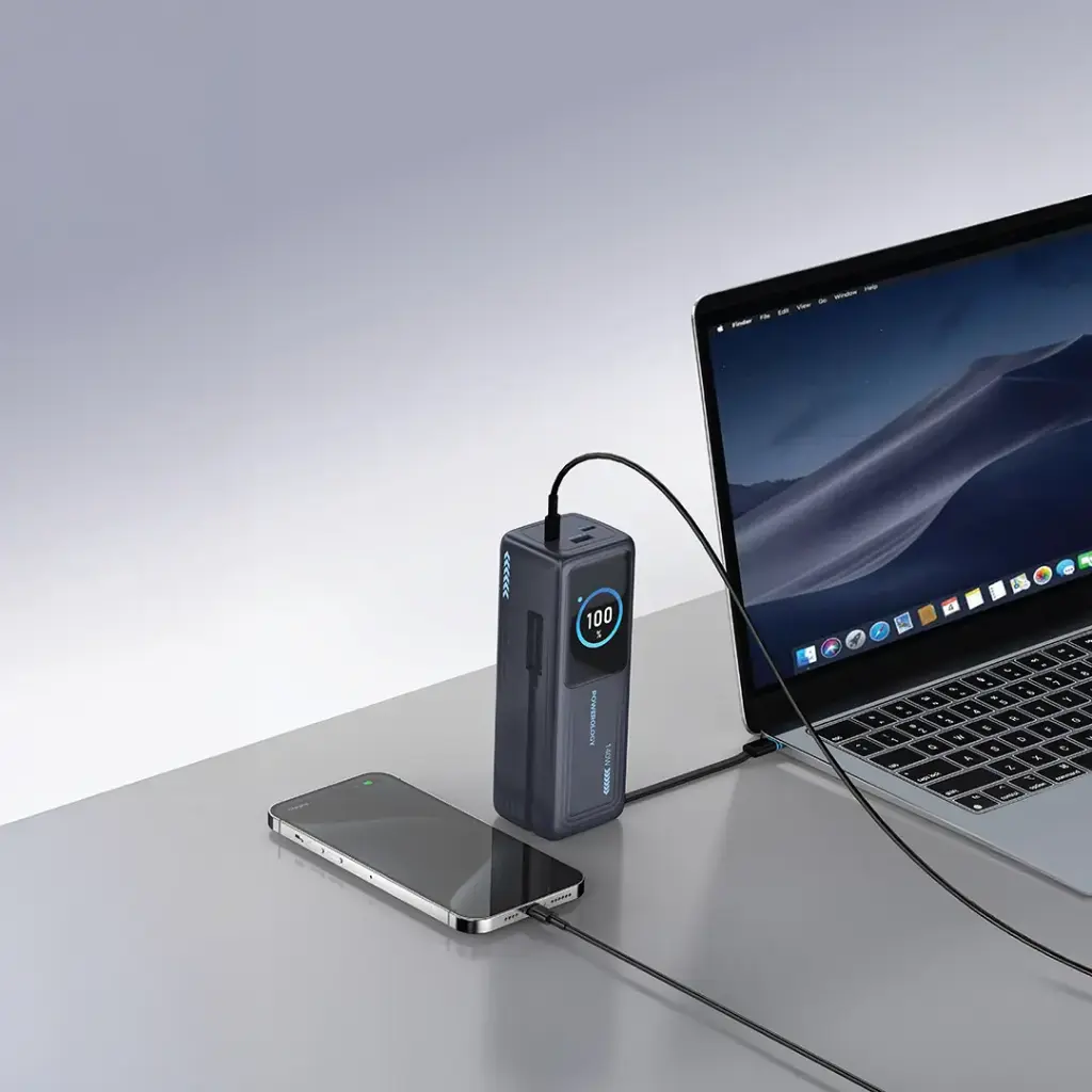 باورولوجي باور بانك  ثانديرامب 30000 مللي أمبير - رمادي