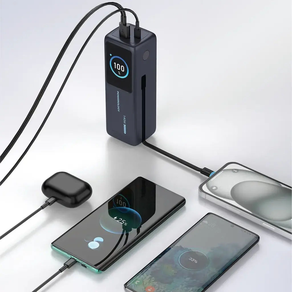 باورولوجي باور بانك  ثانديرامب 30000 مللي أمبير - رمادي