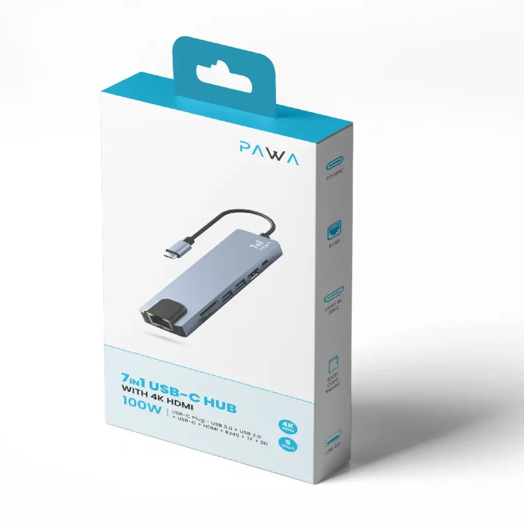PAWA 7 in1 USB-C HUB With 4K HDMI
