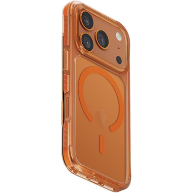يونيك هايبرد كومبات - كفر حماية يدعم الماج سيف لهاتف ايفون 17 برو - برتقالي