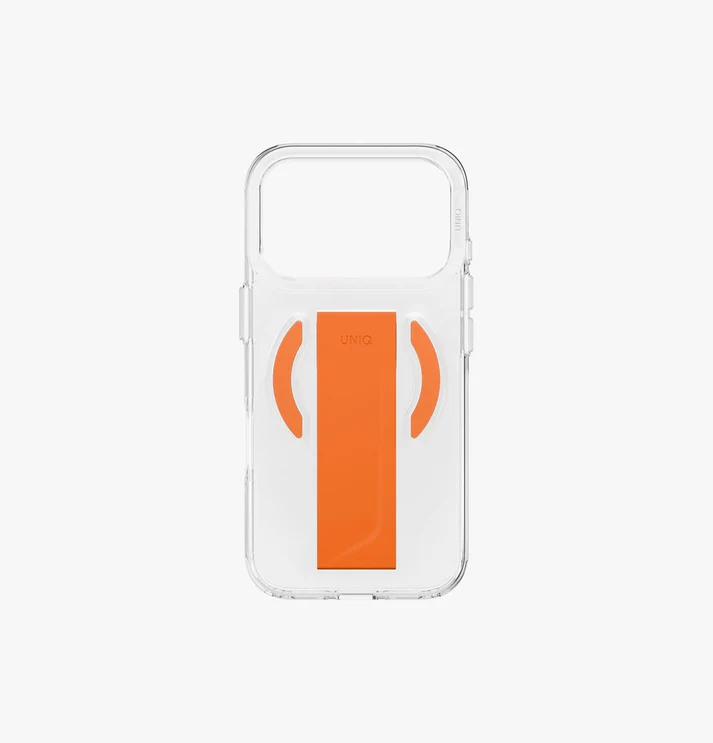  يونيك كفر هيلدرو إير سليم فليكس جريب مع شحن مغناطيسي لجهاز ايفون 17 برو ماكس برتقالي