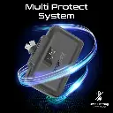 PromateUltra-Compact Fast Charging Power Bank with Dual folding USB-C and Lightning Connectors