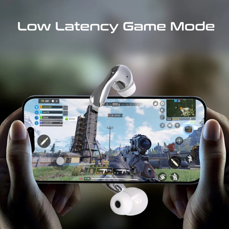 Promate High-Definition Hybrid ANC TWS Earbuds with IntelliTouch white