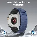 بروميت سوار ساعة سيليكون مغناطيسي فاخر باللون الأزرق الداكن 