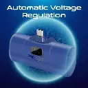 Promate-5000mAh Ultra-Compact Fast charging Power Bank with In-Built USB-C Connector-blue