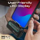 بروميت باور بانك فائق الصغر، سعة 5000 مللي أمبير/ساعة، سريع الشحن، مع موصل USB-C وLightning قابل للطي، أسود 